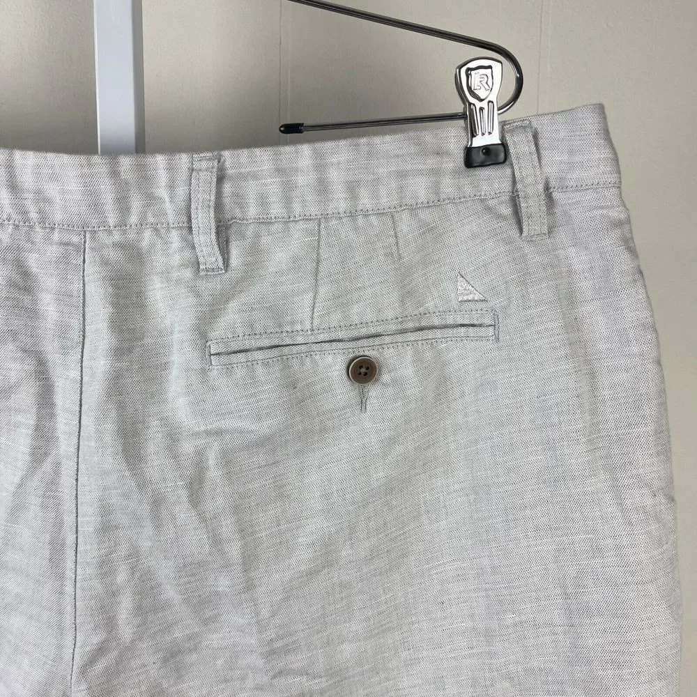 UNTUCKit Chino Shorts Mens‎ Size 40 Light Gray Linen Cotton Blend 10